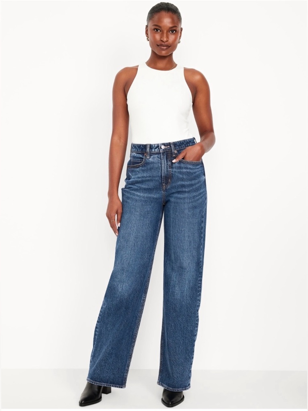 Old Navy Women’s Curvy Extra High-Waisted Wide-Leg Jeans